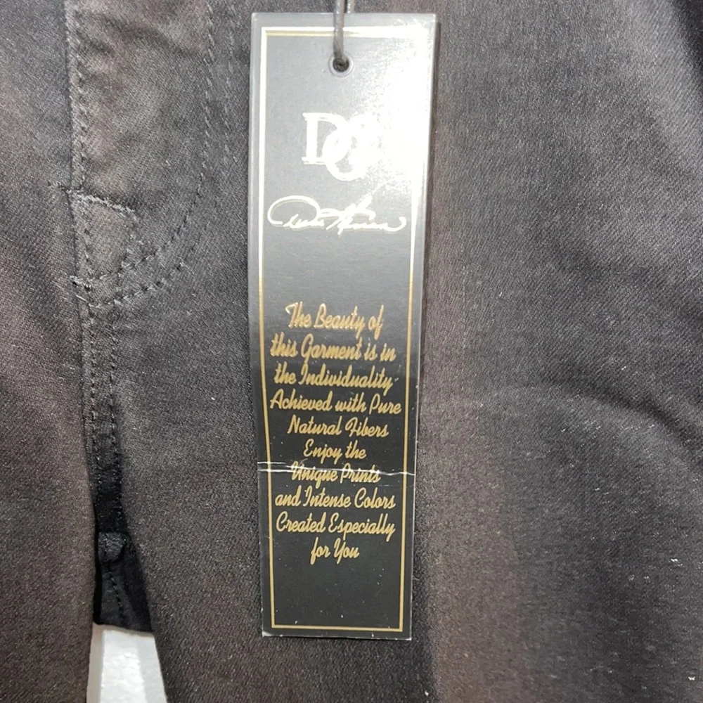 DG2 by Diane Gilman Black Classic Stretch Embroidered Stripe Skinny Jean Size 12 - Picture 9 of 13